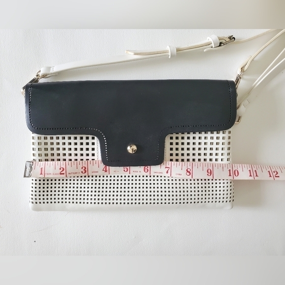 2/$35 Sale Zara Basic Perforated Clutch Purse with Shoulder & Wristlet strap - Picture 7 of 10
